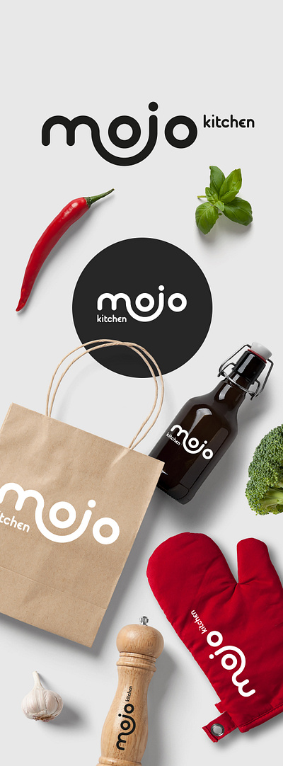 mojokitchen branding logo minimal typography