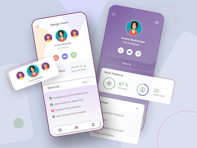 Employee App app design design app designs details employee employee engagement figmadesign productivity app ui ui design ux uxui uxuidesign workplace