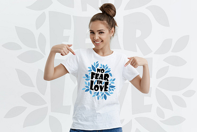 No fear in Love branding design illustrator lettering love postcard print t shirt design