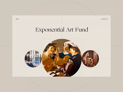 Art Fund. Main page UI animation art composition design funds investment main page typography ui webdesign website