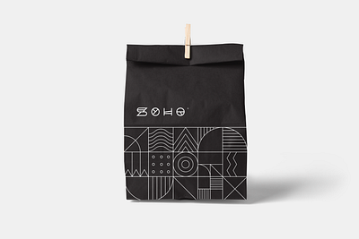 Soho | Branding bakery brand brand identity geo pattern geometry icon lineart logo mark minimalism packaging design paper bag print symbol vector