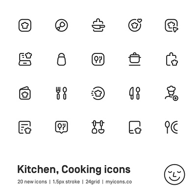 Myicons✨ — Kitchen, Cooking vector line icons pack essential icons icon design icon pack icons icons design icons pack interface icons line icons sketch sketchicons ui ui design ui designer ui icons ui kit ui pack ui set web design web designer web ui