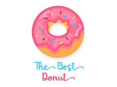 Donut creamy design donut fantastic food good illustraion product sugar sweety tasty tea typogaphy vector