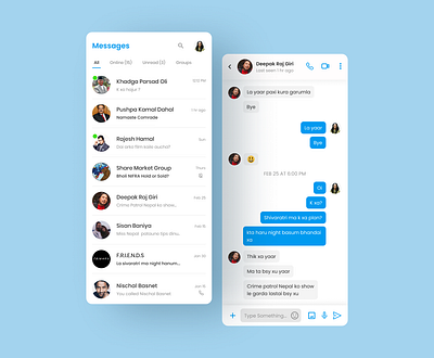Direct Messaging App design ui direct messaging message app messaging app nepali design uidesign uiux design uiuxdesign