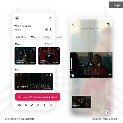 Movie Streaming App UI by @hybrid.create adobexd adobexdtutorial appdesign appdesigner appui appuidesign appuiux design graphicdesign illustration logo typography ui ui design uidesign uiux uiux design uiuxdesign uiuxdesigner uxdesign