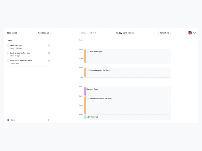 Method full view calendar to do list