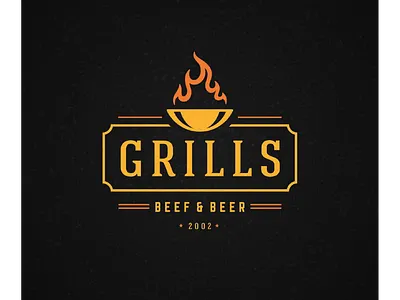 Restraunt Logo design grill logo logo design restraunt vector