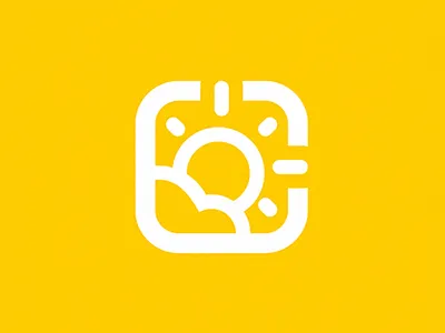 Solessol brand dz9 energy hot icon logo solar energy summer yellow