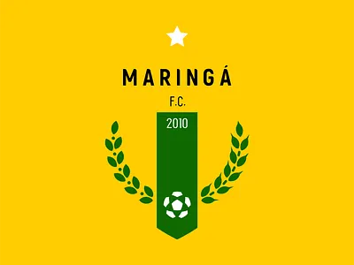 Maringa F.C. ball brand brazil city dz9 football football club icon logo soccer yellow