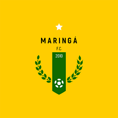 Maringa F.C. ball brand brazil city dz9 football football club icon logo soccer yellow