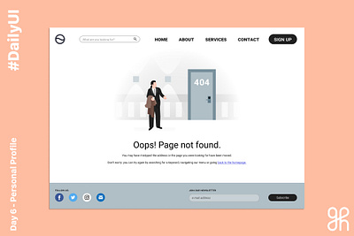 Daily UI challenge day 8 - Page 404 404 error 404 page dailyui dailyui 008 dailyuichallenge design