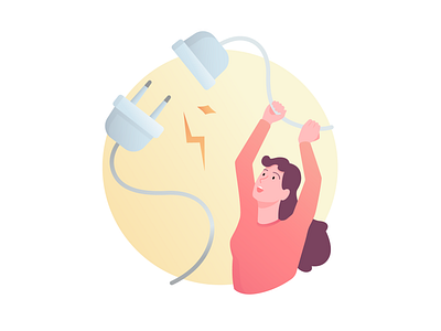 No internet connection! app concept connection error flat girl graphic icon illustration no internet ui vector vector art website