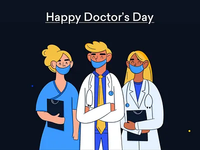 Happy Doctor's day art character characterdesign characters colors concept covid covid 19 cute design doctor doctors doodle doodleart dribbble illustration minimal pandemic photoshop vector
