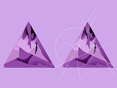 Triangirl 04 character color colors eye flat girl illustration look minimal minimalist vector woman
