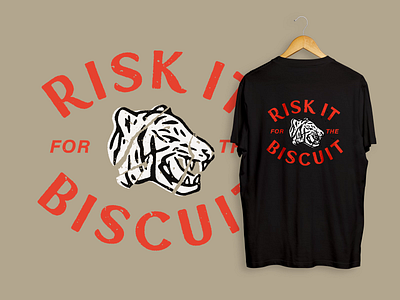 Rogue Swag: Risk It For The Biscuit animation branding design graphic design illustration logo product product design product page products retail risk it for the biscuit rogue studio rogue swag swag t shirt tiger typography web website