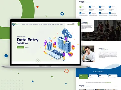 Ask Datatech data entry design flat inspiration seo services service template design uiux website website design