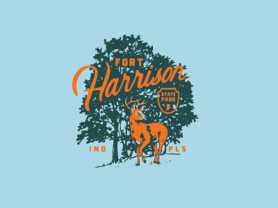 Fort Harrison State Park Shirt Design deer indiana state park