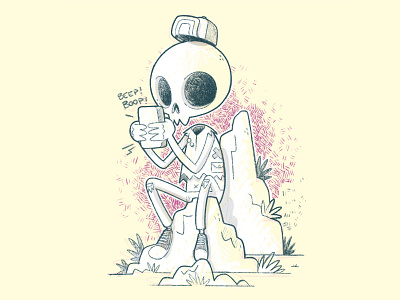 Skull Kid and his Game Boy 80s blake stevenson cartoon character design concept art converse cute game boy hipster illustration indie game jetpacks and rollerskates nintendo retro skateboarding skull ui ux vans video games