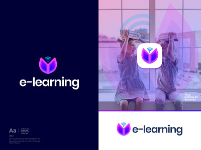 Learning Logo Design - Modern Logo - Online Education Logo 3d logo abstract logo agency logo app logo brand identity branding business logo design ecommerce app flat logo graphic design illustration learning app logo animation logo design minimalist logo modern logo professional school logo sketch software logo