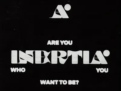 INERTIA brand branding distressed graphic graphic design grunge inertia logo logotype minimal type typeface