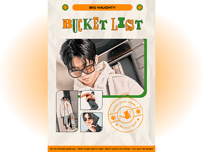 ʙᴜᴄᴋᴇᴛ ʟɪsᴛ album art drawing magazine cover poster design vintage