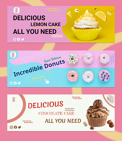 Banner Design banner design cake shop cakery vector