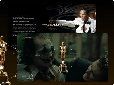 Oscar Winners Website UX/UI Design dailyui movies oscars oscarsdesign tv tv app tv show tv shows ui ui design uidesign uix uixdesign ux ux design web winners
