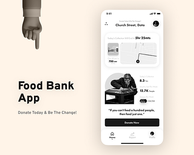 Food Bank App donation food app ios app design ngo ui design