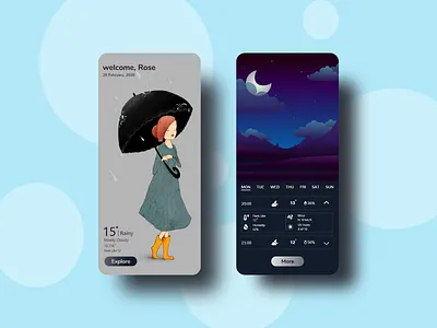 Weather App adobe photoshop adobe xd dailyui ui ux