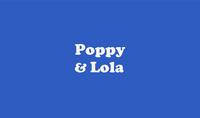 Poppy & Lola, 1 branding typography