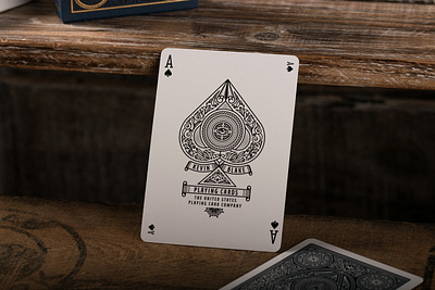 The Illusionist Deck (Ace of Spades) ace of spades badge engraving etching graphic design illustration illustrator line art peter voth design playing card playing cards vector