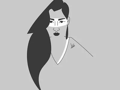 self portrait character concept icon illustration illustrator