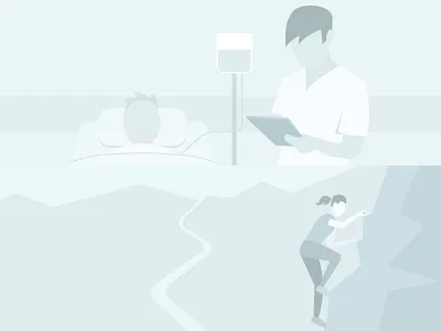 Travel Nursing Guide Secondary Hero Images - 1 design healthcare illustration minimal mountain nursing vector web web design