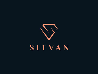 sitvan logo design abstract logo brand branding creative logo diamond logo fashion brand jewelry lettermark logo logo design logotype luxurious luxury minimalist minimalist logo modern modern logo s logo mark simple logo symbol