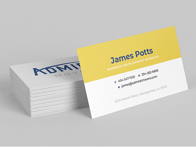 Admiral Movers Business Card branding business cards design rebrand typography