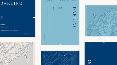 Darling Wines Labels packaging topography wine label