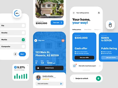UI bits app button components patterns product radius real estate