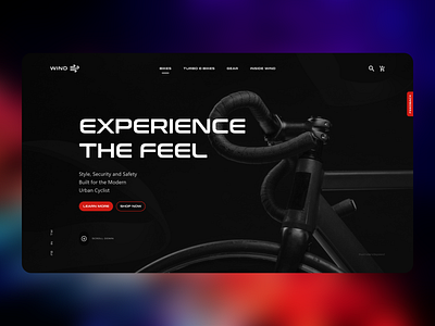 Wind - Bikes & Gears design flat illustration minimal typography ui ux web website