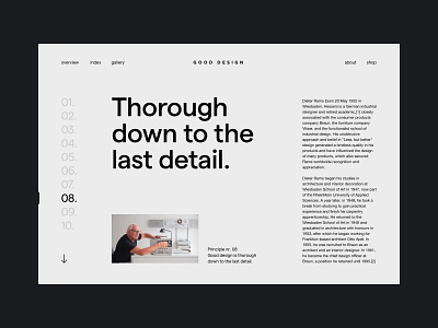 Layout Exploration Rams 10 design dieter rams editorial good layout navigation principles rams typography ui ux