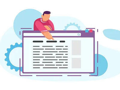 Reading articles illustration vector