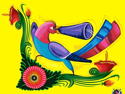 Rickshaw Painting Bird bangladeshi bangladeshi artist bangladeshi folk art bangladeshi rickshaw painting digital illustration digitalart folkart rickshaw art rickshaw art bangladesh rickshaw painting rickshaw painting bangladesh traditional illustration vector vector art