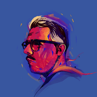 Grunting through the rain autoportrait colorscheme design illustration illustrator mad colors portrait portrait art portrait illustration portrait painting portraits procreate