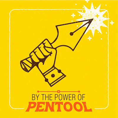 By the power of the Pentool! art design graphicdesign illustration lettering logo masters of the universe motu pentool retro vector