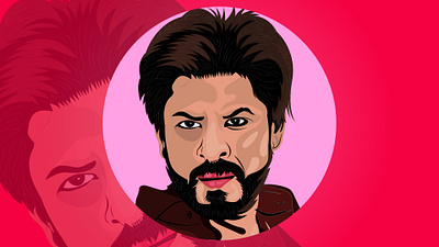 ShahRukh Khan Illustration Design creative design design digitalart drawing illustration portrait design shahrukh khan vector