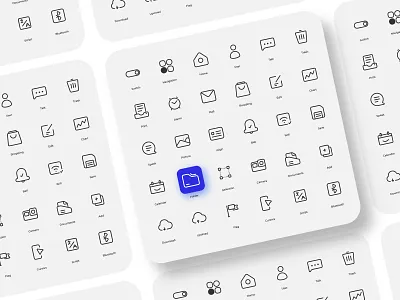 Assorted Useful Icon Set icon icon design icon set icons interface line ui vector