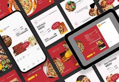 Food Instagram Posts & Stories blog blogger branding design instagram instagram banner instagram post instagram posts instagram stories instagram story template instagram template modern post posts social media social media pack social media template stories story template