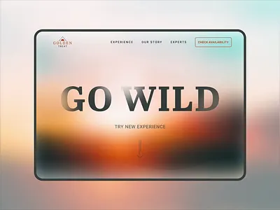 Retreat Aurora Webpage animation aurora desktop design landingpage studio ui uitrend visual design webdesign