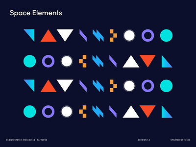 Desıgn Systems Space Elements blue brand brandbook dark design designsystem elements figma iconography identity identitydesign illustration minimal space symbol ui ui design ux vector website