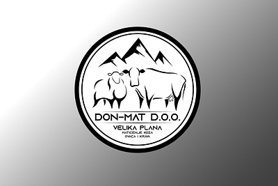 Don-Mat adobe illustrator black white cow design graphicdesign illustration logo logos logotype milk mountain sheep ui ux vector