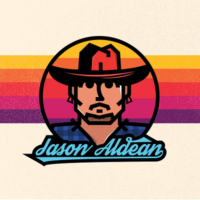 Jason Aldean Sticker Design jason laden jason laden sticker